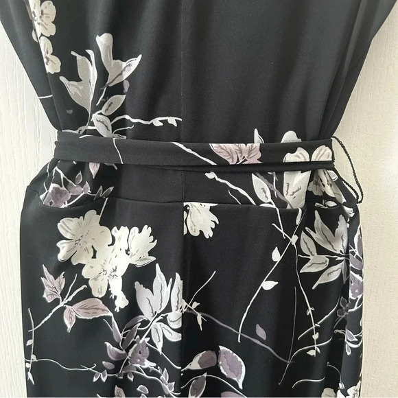 Ricki’s Jumpsuit Floral Printed Black Purple Cream Size  2 NWOT - Picture 14 of 16